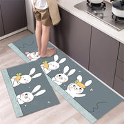 Cartoon Floor Mat Kitchen Strip Rug Simple