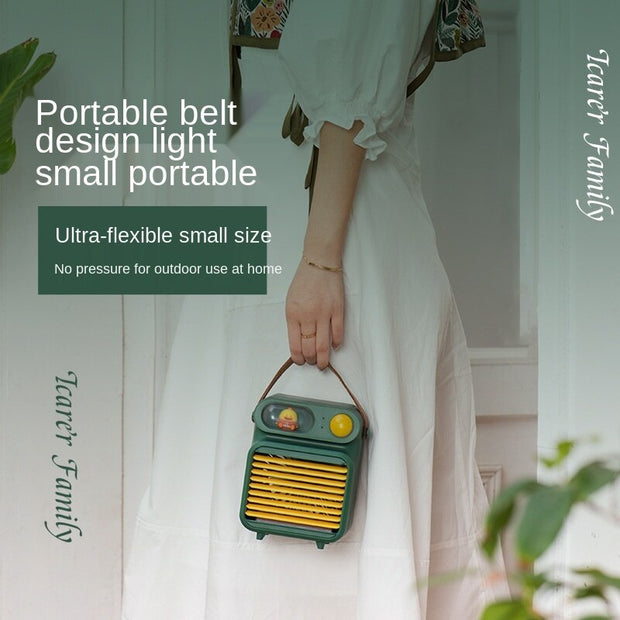 USB Water Cooling Fan Desktop Air Cooler Mini Portable Rechargeable Household Spray Fan