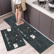 Cartoon Floor Mat Kitchen Strip Rug Simple