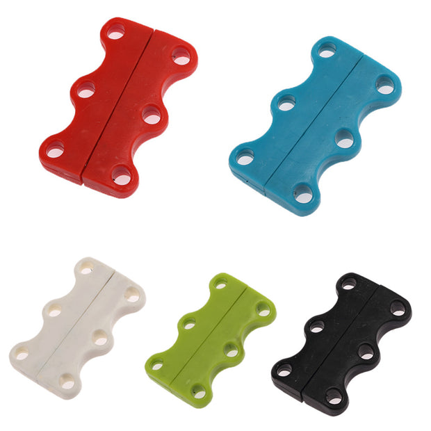 Adult Child Buckles Hooks Casual Sneaker Magnetic Shoe Buckle No Tie 2 Pcs Apparel Sewing Fabric Shoelace Spoons