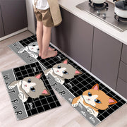 Cartoon Floor Mat Kitchen Strip Rug Simple