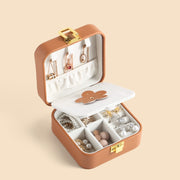 Casegrace PU Leather Mini Jewelry Box Organizer for Jewelry Earrings Necklace Ring Storage Casket Travel Portable Jewellery Case
