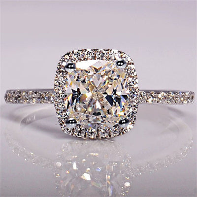 Zircon Rings For Women Bridal Wedding Anelli Trendy Jewellery Engagement White Gold Color Anillos Mujer