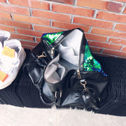 Travel Bag Sequins Overnight Bag Portable Duffle Bags Large Capacity Quitte Bags for Women Men Big Weekend Tote Pink