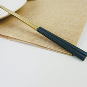 Non-Slip Stainless Steel Chopsticks 304 Portugal Same Tableware Square Hotel Chopsticks Set