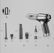 Car mounted wireless vacuum cleaner multi function powerful blowing and suction household small air extraction handheld