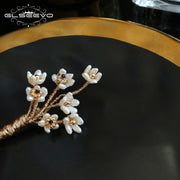 GLSEEVO Natural Shell Flower Handmade Tree Brooch For Women Party Beautiful Brooches Broche Femme Bijoux Luxury Jewellery