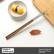 Creative Chicken Wings Wooden Chopsticks 304 Stainless Steel Chopsticks