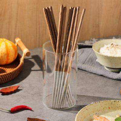 Creative Chicken Wings Wooden Chopsticks 304 Stainless Steel Chopsticks