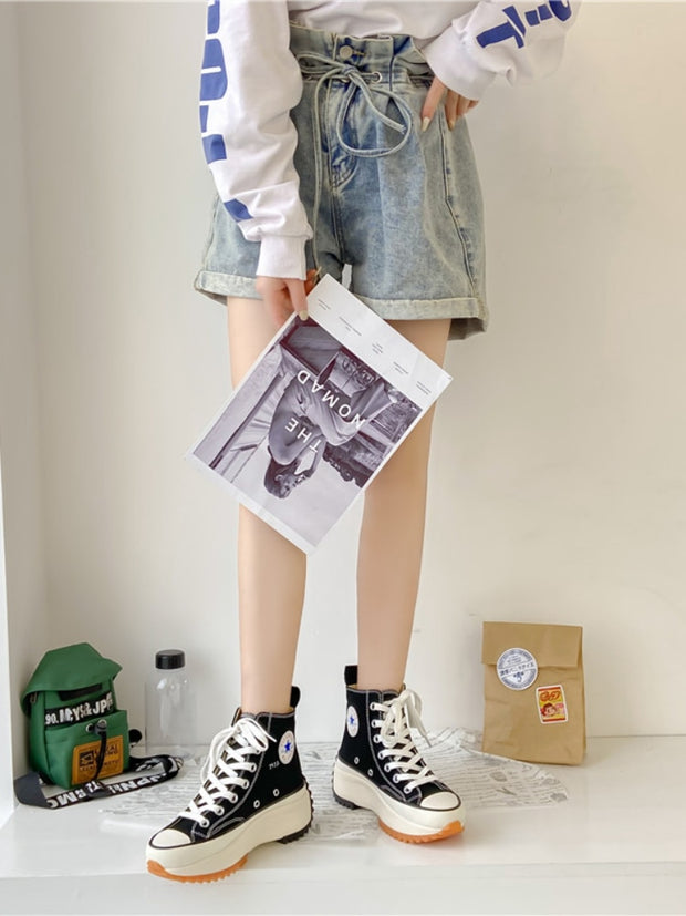 Canvas Shoes Women Trainers Women High Top Sneaker