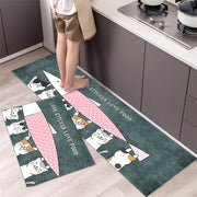 Cartoon Floor Mat Kitchen Strip Rug Simple