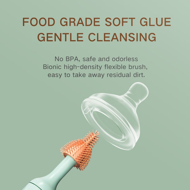 Electric bottle brush silicone cleaning brush set baby bottle cleaning machine pacifier brush artifact