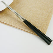 Non-Slip Stainless Steel Chopsticks 304 Portugal Same Tableware Square Hotel Chopsticks Set