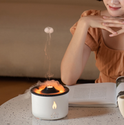 New creative simulation flame aromatherapy machine remote control spray jellyfish humidifier new spit ring humidifier