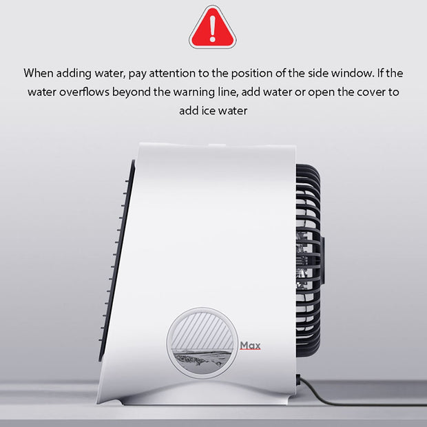 Mini Portable Air Conditioner Home Air Conditioning Humidifier Purifier USB Desktop Air Cooler Fan for Office Room