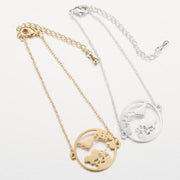 Chain Link World Map Bracelets & Bangles Jewelry Globe Bracelet Charm Travel Jewellery Gift Wanderlust Earth Bracelet
