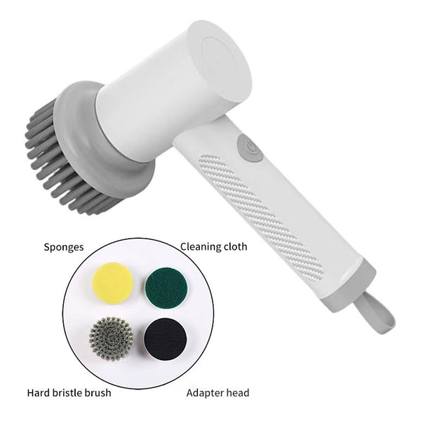 New Hand-Held Electric Cleaning Brush Kitchen Stove Brush Household Cleaning Brush Head Pot Ladle Multi Functional Cleaning