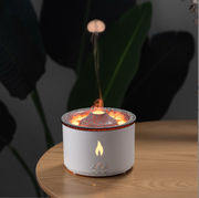 New creative simulation flame aromatherapy machine remote control spray jellyfish humidifier new spit ring humidifier