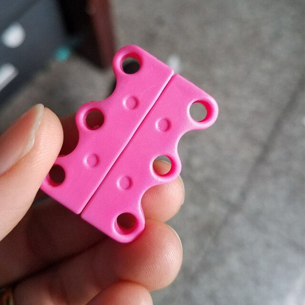 Adult Child Buckles Hooks Casual Sneaker Magnetic Shoe Buckle No Tie 2 Pcs Apparel Sewing Fabric Shoelace Spoons