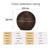 New Office Desktop Colorful Translucent Humidifier AliExpress Foreign Trade Small Capacity 130ML Humidifier