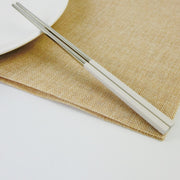 Non-Slip Stainless Steel Chopsticks 304 Portugal Same Tableware Square Hotel Chopsticks Set