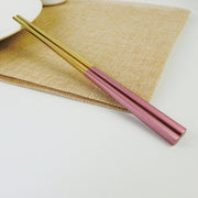 Non-Slip Stainless Steel Chopsticks 304 Portugal Same Tableware Square Hotel Chopsticks Set
