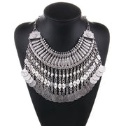 Ztech Collar Coin Necklace & Pendant Vintage Crystal Maxi Choker Statement Collier female Boho Big Fashion Women Jewellery Gifts