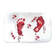 Bath mat Scare Your Friends Bloody Footprint Bath Mat Non-slip Bathroom Mat Rug Bath Mats Home Kitchen Door Floor Mat Carpet