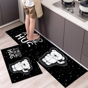 Cartoon Floor Mat Kitchen Strip Rug Simple