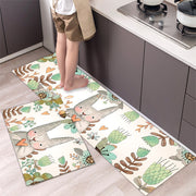Cartoon Floor Mat Kitchen Strip Rug Simple