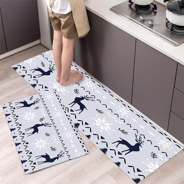 Cartoon Floor Mat Kitchen Strip Rug Simple