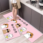 Cartoon Floor Mat Kitchen Strip Rug Simple